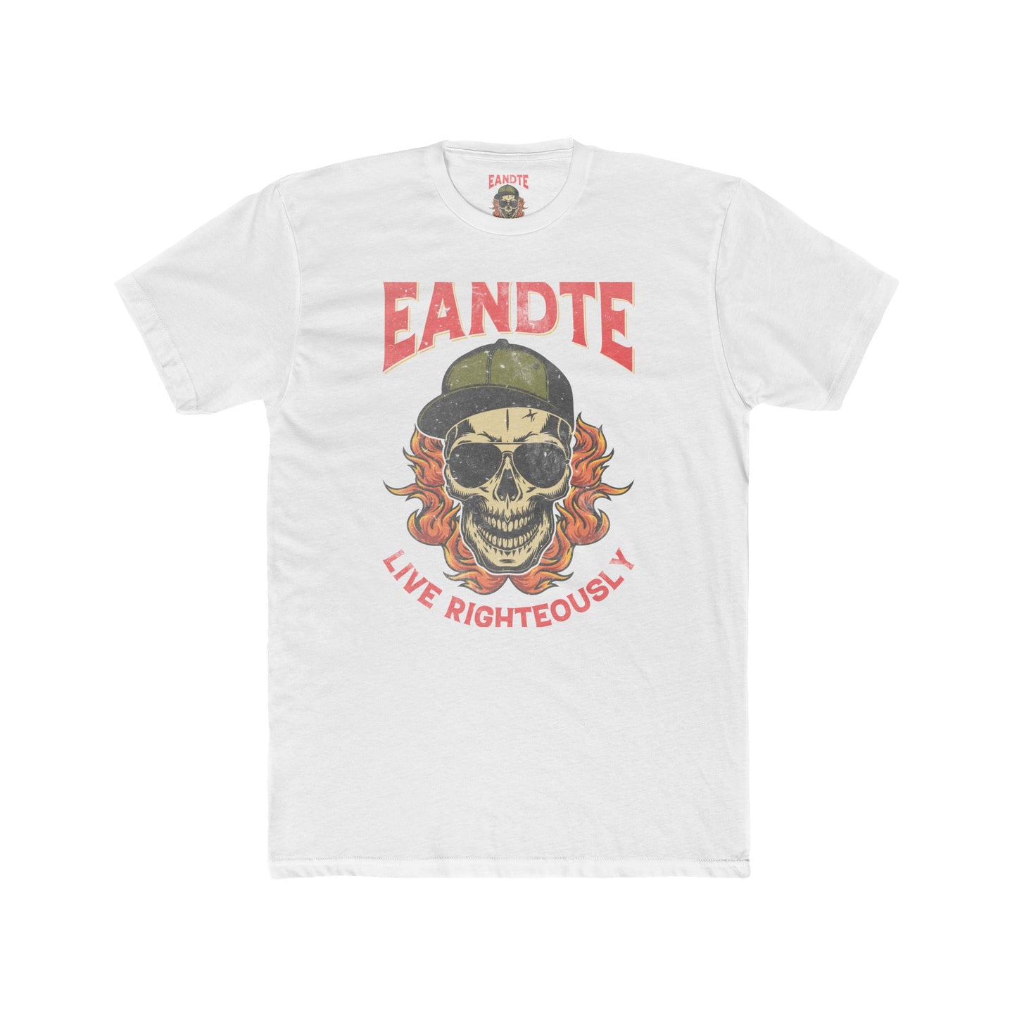 EANDTE Graphic Tee — Retro Collegiate Style Cotton T-Shirt
