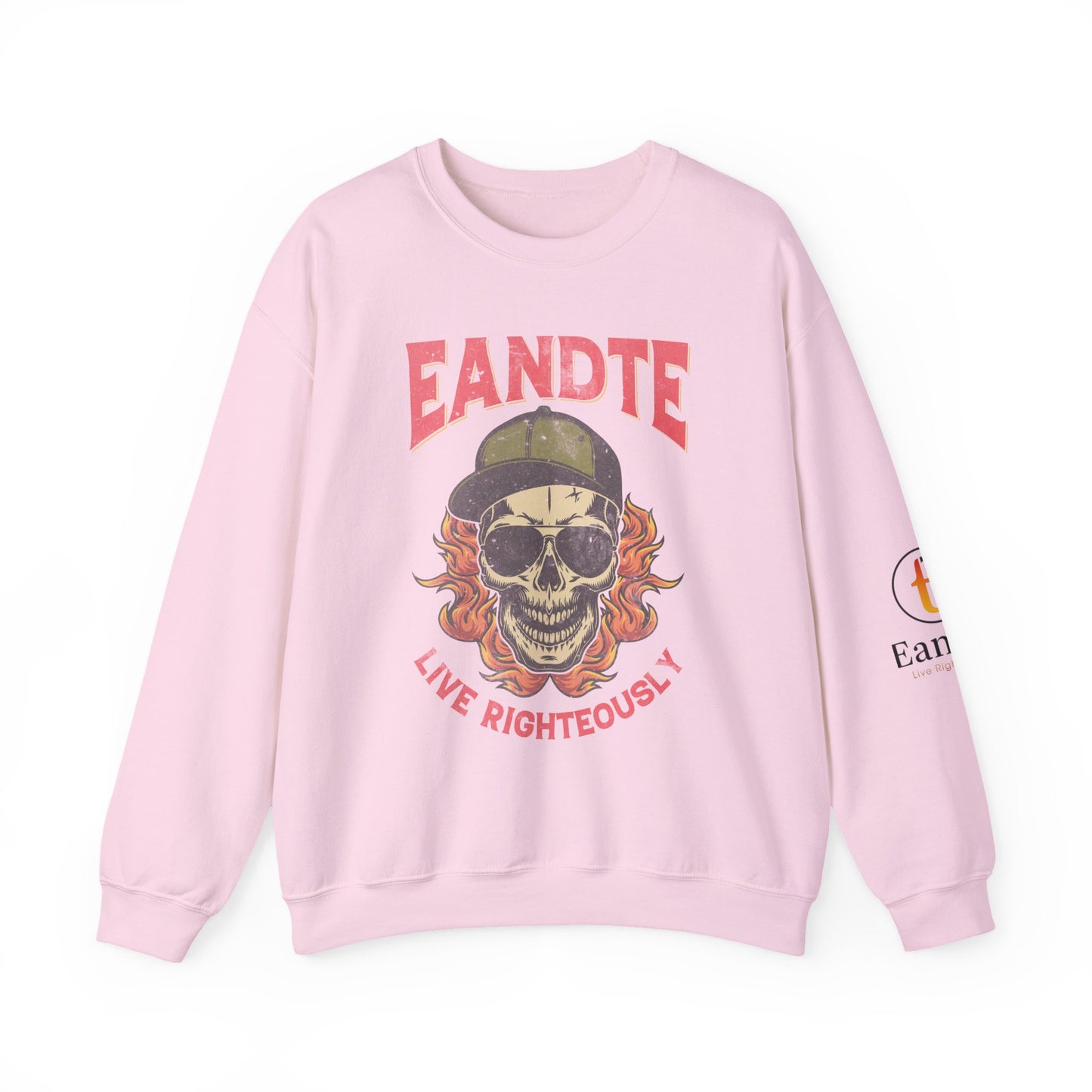 Copy of Skull Graphic Sweatshirt - Live Righteously Crewneck, Unisex Pullover, Casual Streetwear, Gift for Hip Hop Fans, Everyday Comfort