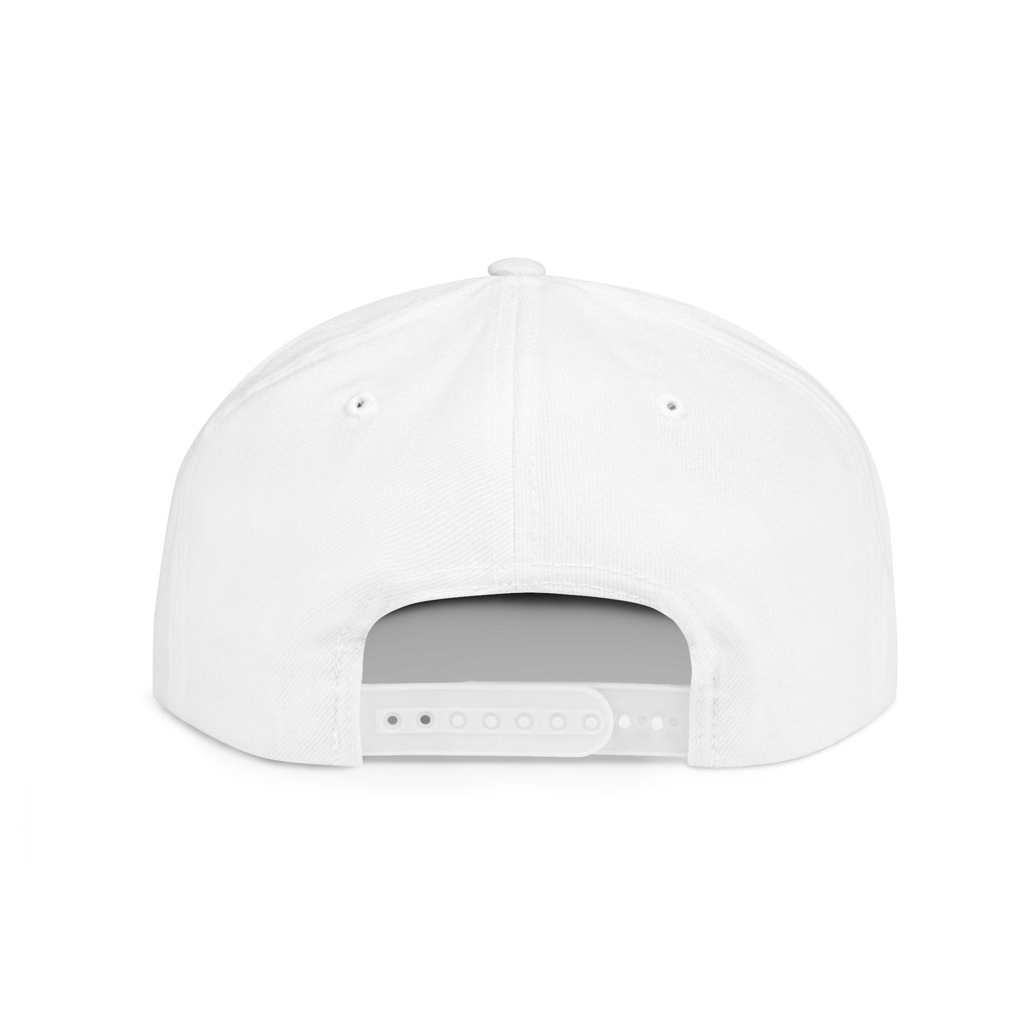 Skull Flame Flat Bill Snapback Hat — "Eadite Live Everywhere" Retro Streetwear
